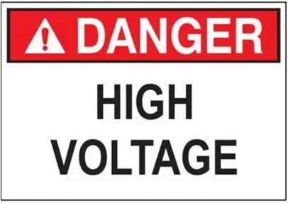 21430   SIGN HIGH VOLTAGE KEEP OUT