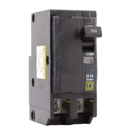 QO2100VH BREAKER  .DP.100A.22K SQUARE D