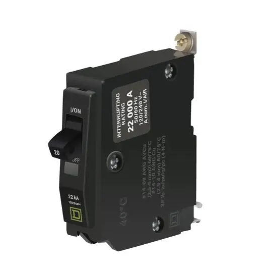 QOB120VH  BREKER  Square D - 20 Amp 22kA Circuit Breaker Bolt-On - 20 Amp - 1 Pole - 120 Volt