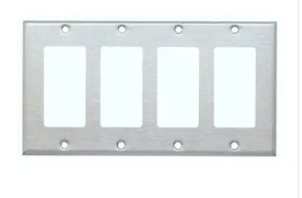 83140  SS4 GANG GFIC METAL PLATE