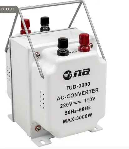 TUD-3000   STEP  UP/STEP  DOWN   TRANSFORMER 110 to 220 220 TO 110 3000W