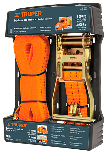 19286    6610 Lbs Max. Load Ratchet Straps SUJETADOR 