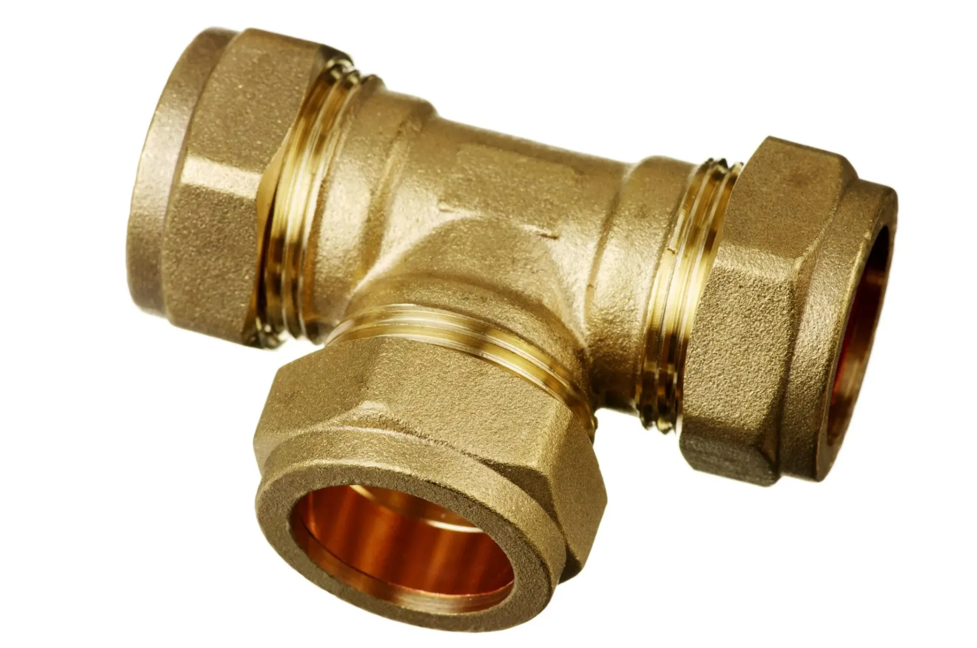 Brass Compression Tee 1/2" x 1/2" x 1/2".