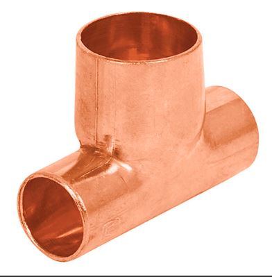 49741  1/2" x 1/2" x 3/4", TEE copper reduction AGUA