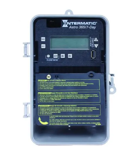 ET2825CP  TIMER   Astronomic 7-Day/365 Day 2-Circuit Electronic Control, 120-277 VAC, 2-SPST/DPST, Indoor/Outdoor Plastic Enclosure