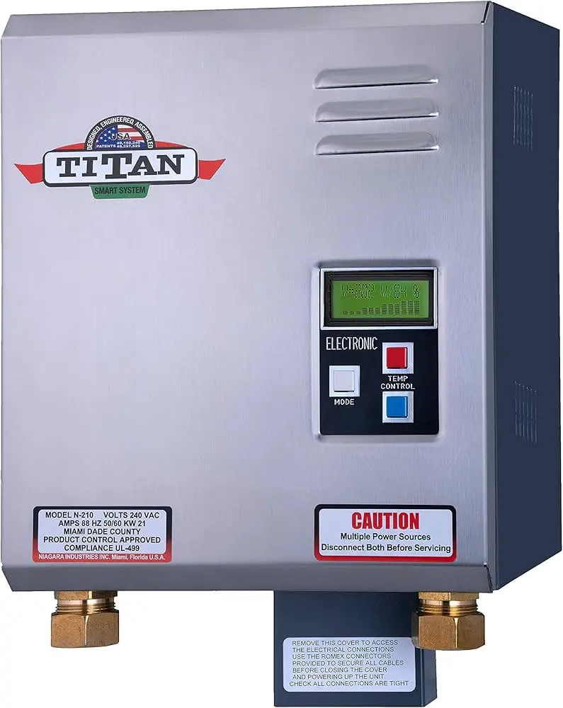 Electric Tankless Water Heater – 75A, 240V.
