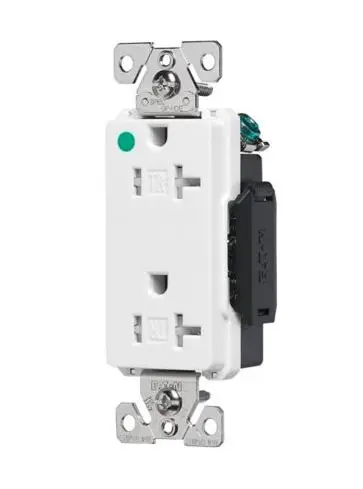 TR8362W   TR  RECP  HOSPITAL GRADE DECORA 20A  WHITE EATON 
