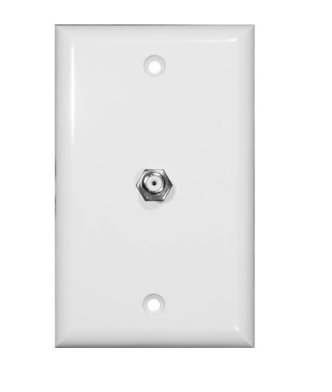 85011  UL CABLE TV COAX JACK WHITE