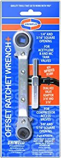  70074  UNIWELD  OFFSET RATCHET WRENCH + FREE DUAL HEX WRENCH FOR COMPRESSOR ACCESS VALVE 