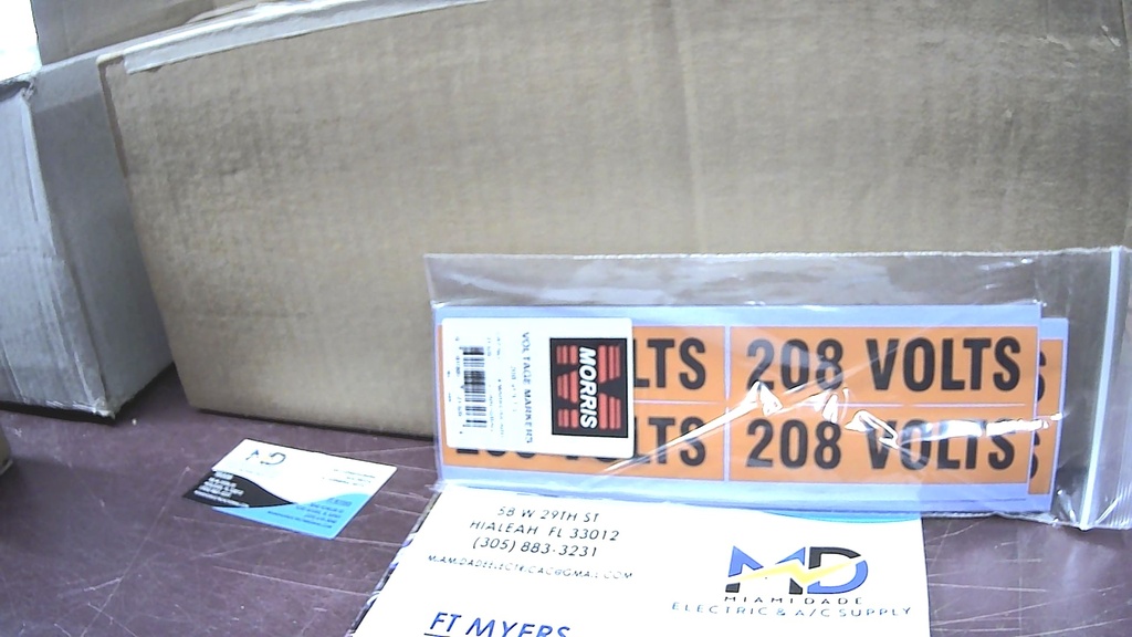 21326  VOLTAGE MARKER 208V