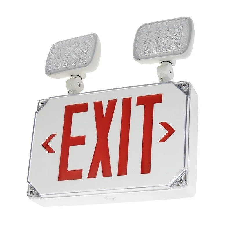 Wet Location EXIT Combo Emergency Light – Red LED.