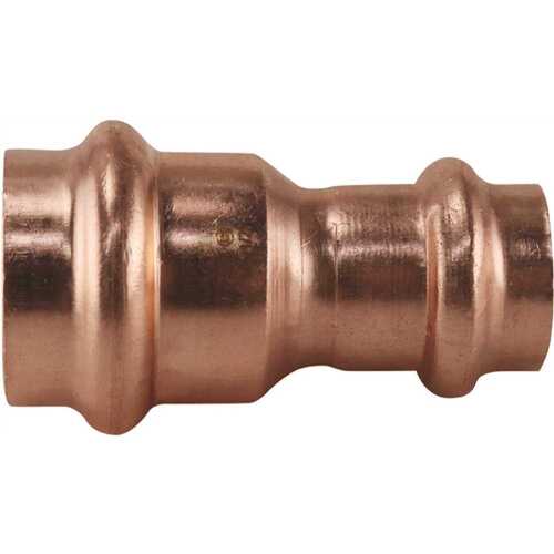 XPRC3412 3/4'' IN COPPER X 1/2'' IN PRESS PRESSURE COUPLING WHITH DIMPLE STOP AGUA