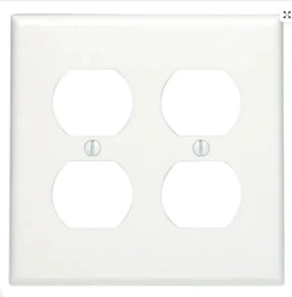 32801W   2G DUPLEX PLATE  WHITE COVER