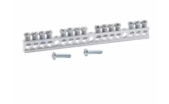 PK15GTA 15 terminal Ground Bar Kit for use in Square D electrical panels Accepts copper or aluminum wire to feed to neutral bar UL listed and ANSI Certified 