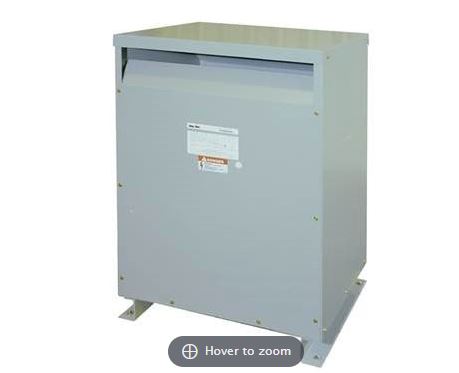 3F3Y045D16  45kVa 3-Phase Primary: 480V, Secondary: 208/120V Transformer 