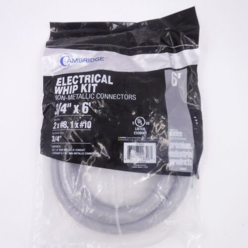 200055  ELECTRICAL WHIP KIT 3/4''X6'' WIRE SIZE 2X #8,1 X #10  200055