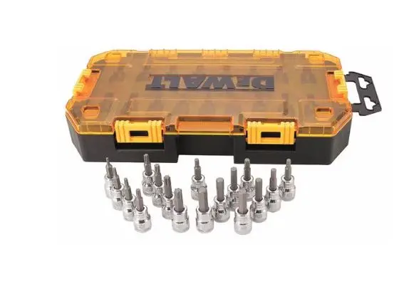 DWMT73806  JUEGO DE LLAVES DE BROCAS DE TRASMISION DE 3/8''  17PCS   3/8" Drive SAE/Metric/Torx, 17 pcs