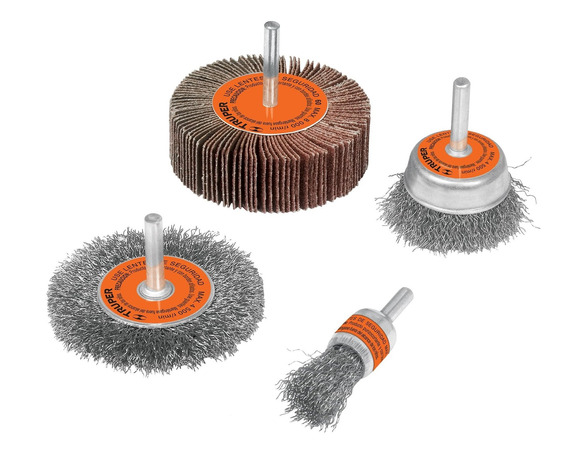 11577  JUEGO DE CARDAS 1/4'' METAL /MADERA LIJAS CEPILLO DE ALAMBRE