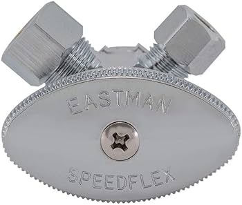 04320LF  MULTI-TURN 3 WAY STOP VALVE  1/2'' FIP INLET X 3/8''OD X 1/4'' OD 