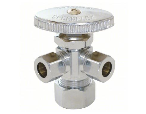 04353LF  MULTY-TURN 3 WAY STOP VALVE  5/8''OD INLET 1/2'' NOM X 3/8'' OD X 3/8''OD COMPRESSION