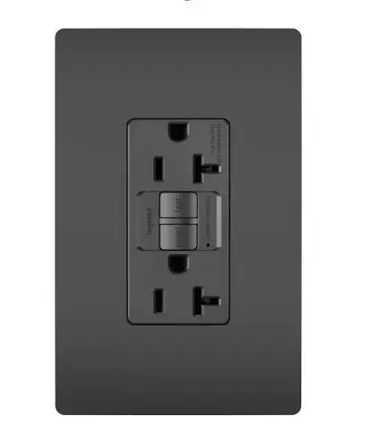 2097TRWRBK Radiant 20 Amp 120-Volt Duplex Tamper-Resistant/Weather-Resistant GFCI Outlet - Black