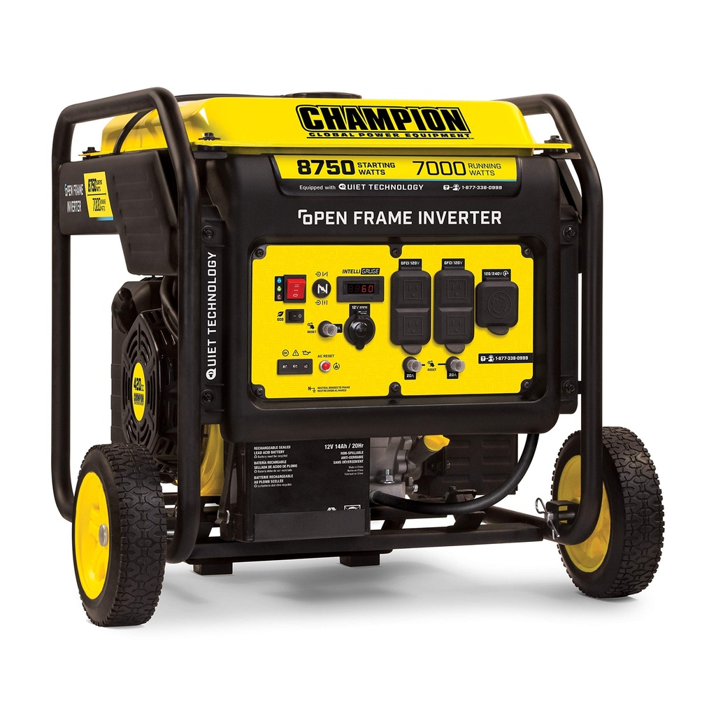 100520  CHAMPION GENERATOR 7000W/8750W OF INVERTER 420CC CARB ES WK USB   100520