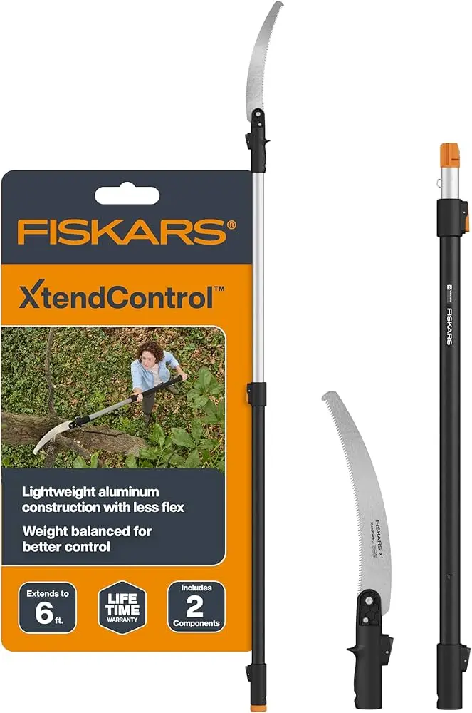 Tree Pruner with Extendable Aluminum Pole 8 ft (2.4 m) Telescopic Handle.