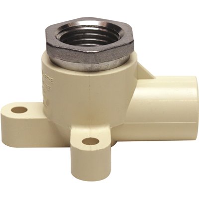 CPVCDEE12  DROP EAR ELBOW  1/2X1/2 FNPT  CPVC    DEE12