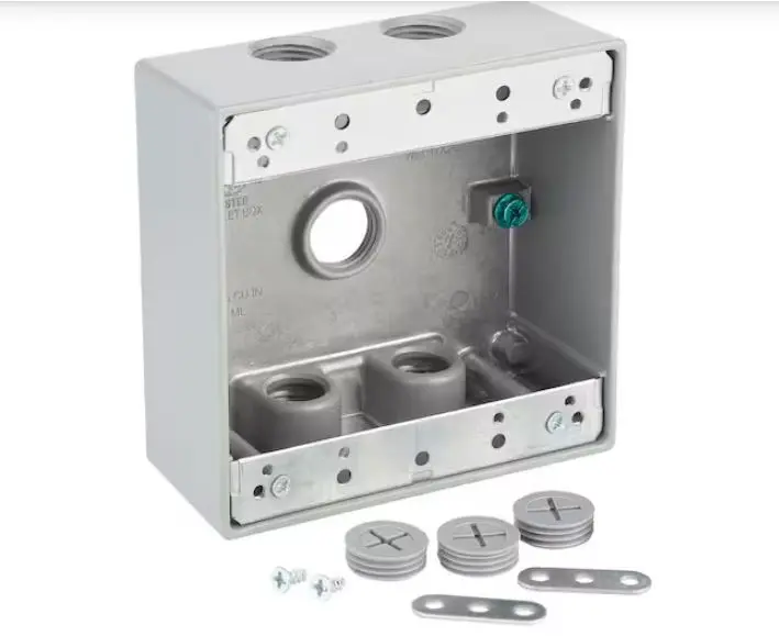 TWDB550G   2G WP BOX (5)1/2'' HUBS GRAY 