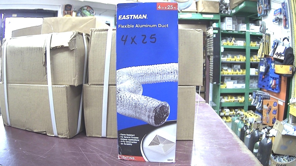 FLEXIBLE ALUMINUM DUCT 4X25 FT 60612