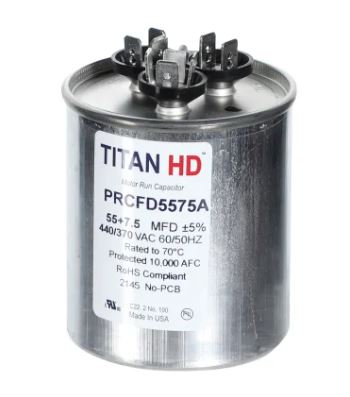 PRCFD5575A   Titan HD55+7.5MFD,440/370V,Rnd CAPACITOR