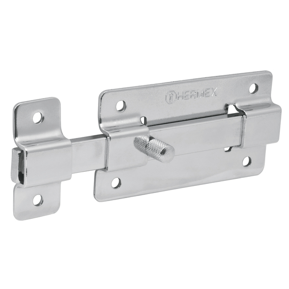 43720  Heavy Duty Steel Bolt Chrome Finish 100m  PASADOR DE SEGURIDAD CROMADO 4'' 