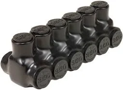 LICD3/0-6 USAD3/0-6  PBTD-6-3/0  63004   Insulated Mechanical 6 Port Tap Connector 6-3/0 AWG