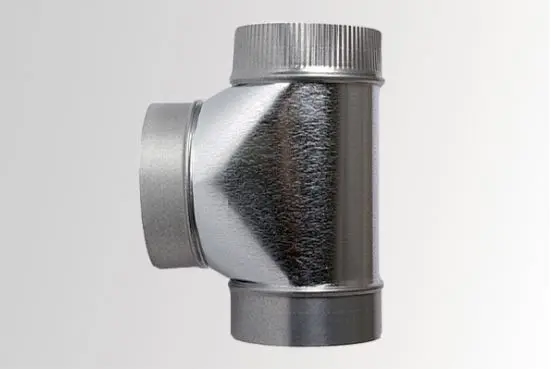 TEE18   TEE 18''X18''X18''  26GA UL181: class 0 air duct.Galvanized Steel