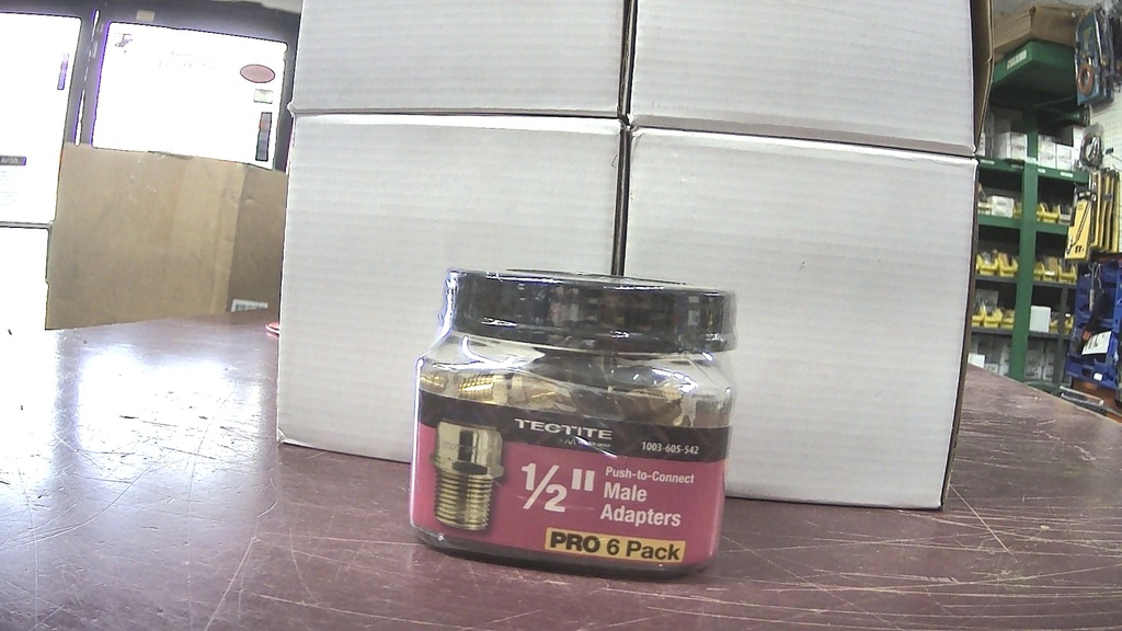 FSBMA126JR   1/2'' IN BRASS PUSH-TO-CONNECT X MALE PIPE THREAD ADAPTER 