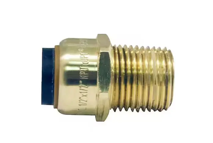 FSBMA126JR   1/2'' IN BRASS PUSH-TO-CONNECT X MALE PIPE THREAD ADAPTER 