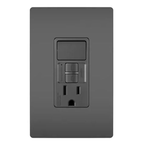1597SWTTRBKCC4 SINGLE POLE SWITCH T.R SELF TEST GFCI OUTLET B.K