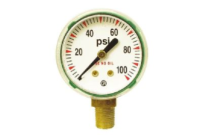 G19D  1.5'' 400 PSIG RED STEEL CASE ACETYLENE WELDING GAUGE