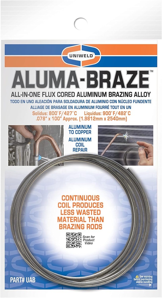 UAB ALUMA -BRAZE COIL REPAIR .078 X 100''