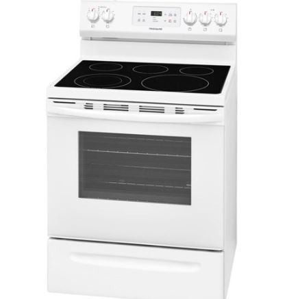 [FFEF3054TW] FFEF3054TW  Frigidaire 30" Electric Smooth Top Freestanding Range Self Clean - White