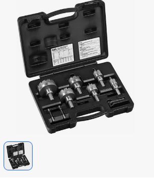 31873  HEAVY DUTY HOLE CUTTER KIT INCLUDES CARBIDE HOLE CUTTER AND 2 PILOT BITS IN RUST PROOF