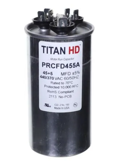 PRCFD455A   TITAN HD 45+5 MFD  440/370V Rnd CAPACITOR