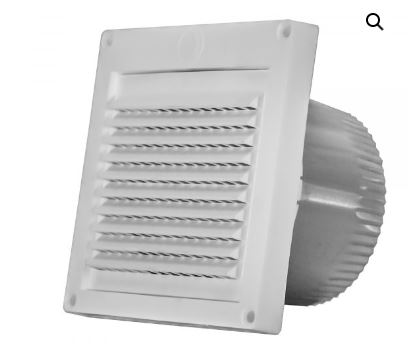 110812  PFL344 4'' WHITE MINI  1/4 LOUVER ES/