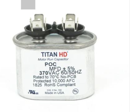 POC5A   5 MFD 370VAC  A/C CAPACITOR