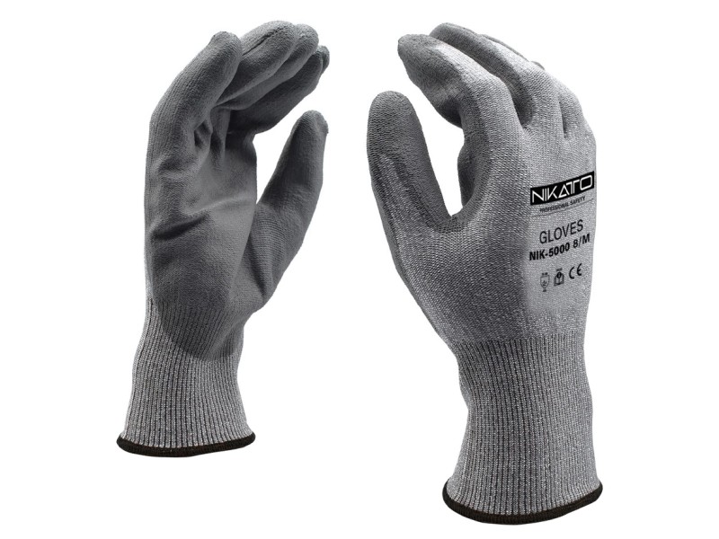NIK-5000M  GRAY PU COATING GLOVE  M