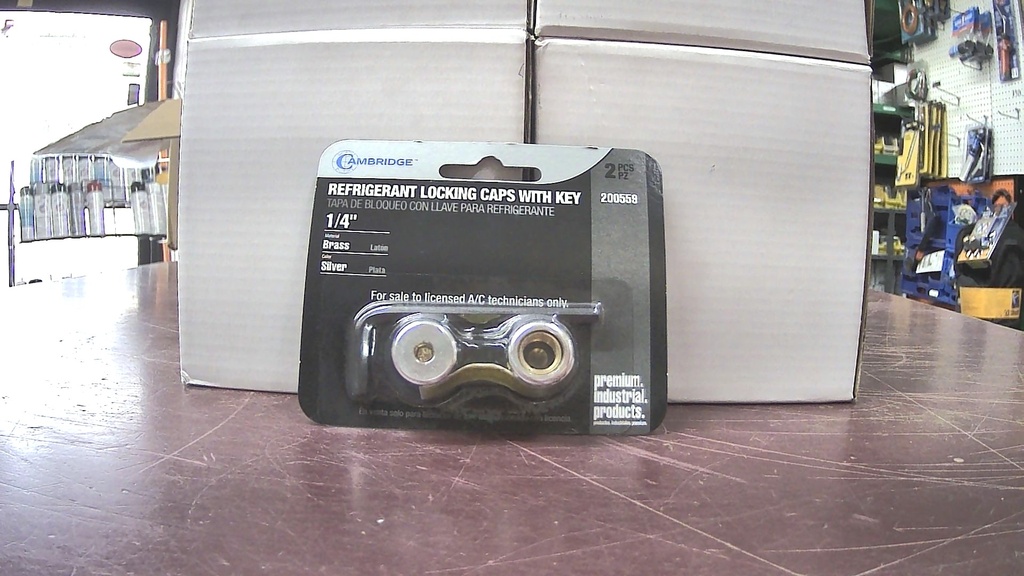200559 REFRIGERANT LOCKING CAPS WITH KEY 1/4