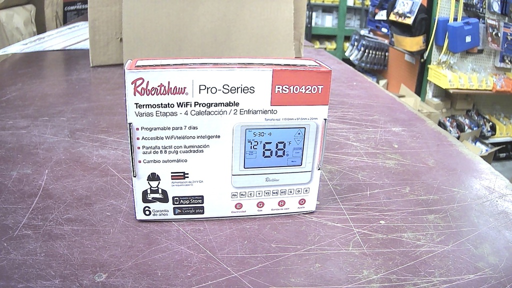 RS10420T  TERMOSTATO WIFI PROGRAMABLE VARIA ETAPAS MULTI-STAGE-4 HEAT / 2 COOL 