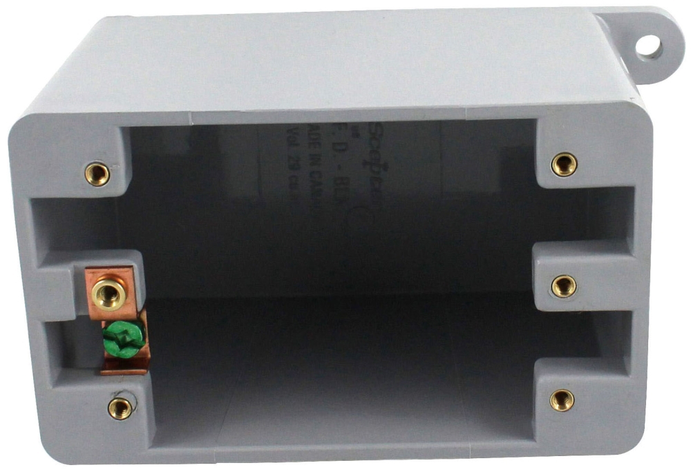 077603 FD BLANK PVC FD SING GANG BOX DEEP SCEPTER