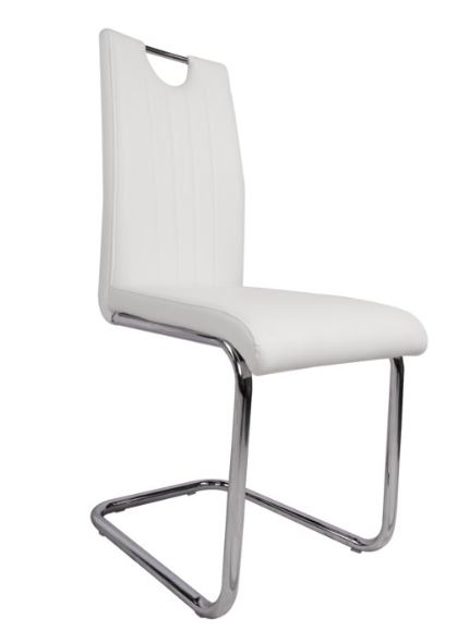 DINING CHAIR  CH2034  CROME LEGS WHITE BLACK GREY PU  4PCS/1BOX 