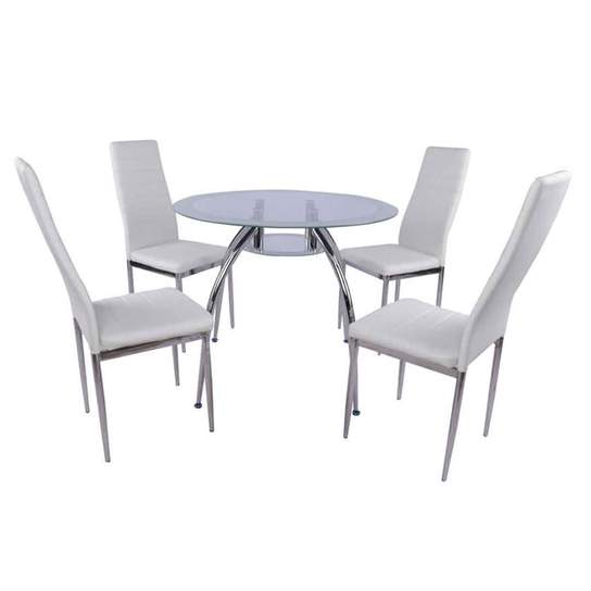 BELLA DINING SET  CHAIR COLORS WHITE BLACK GREY RED